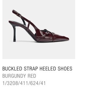 NWT Zara Buckled Strap Heels